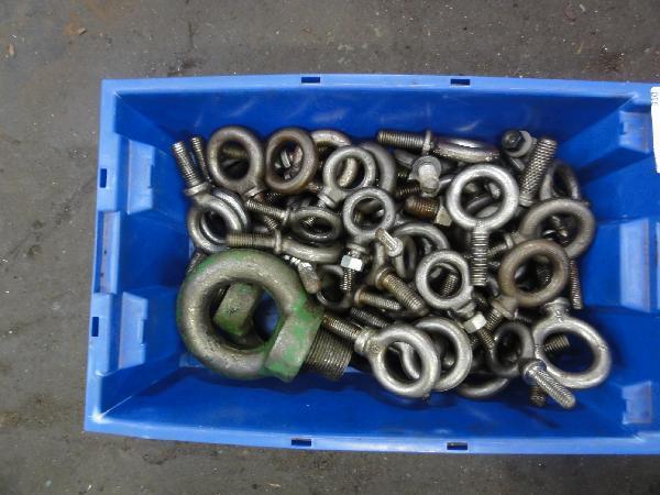 lot 310 image: Bin of Threaded Steel Eyes