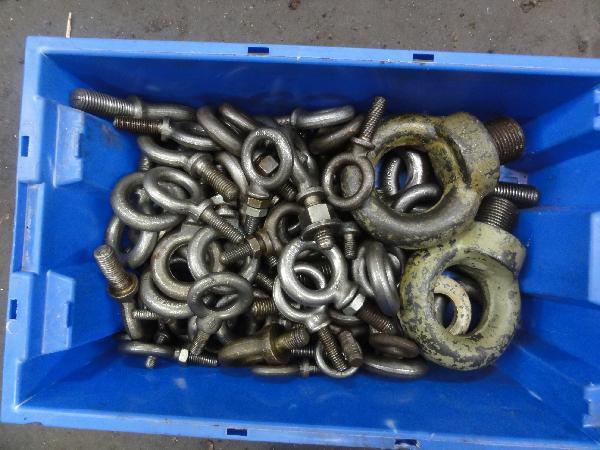 lot 311 image: Bin of Threaded Steel Eyes