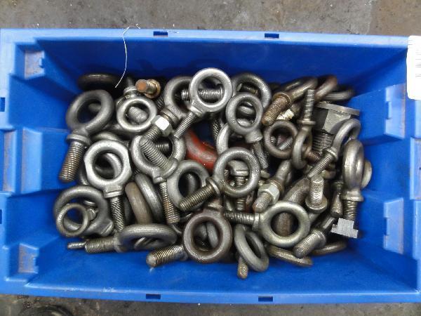 lot 313 image: Bin of Threaded Steel Eyes