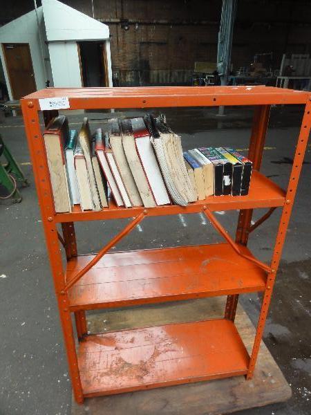 lot 403 image: Metal Bookshelf Approximate 30" x 46&quo...