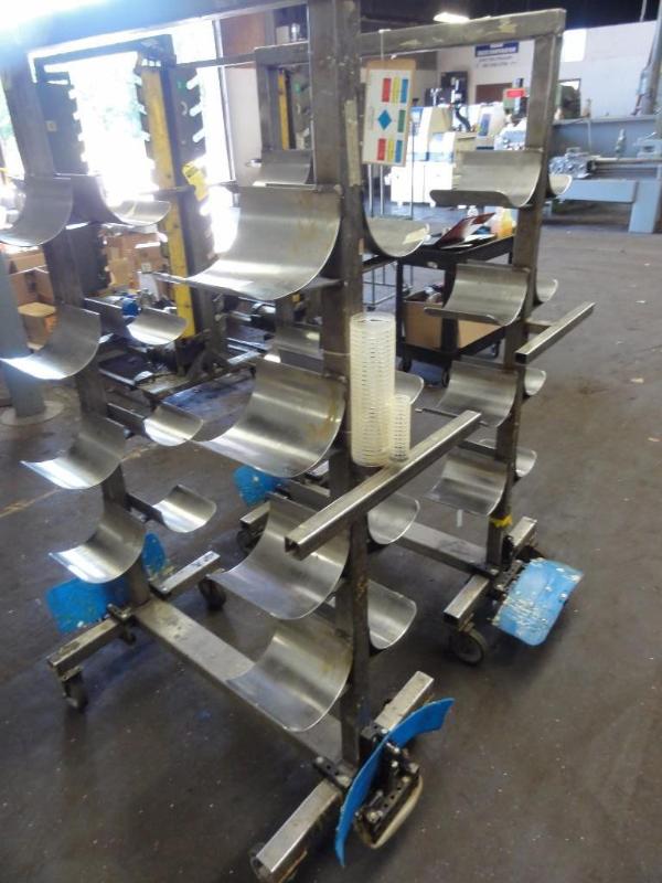 lot 455 image: (2) Portable Stainless Steel Tube Handlers  &...