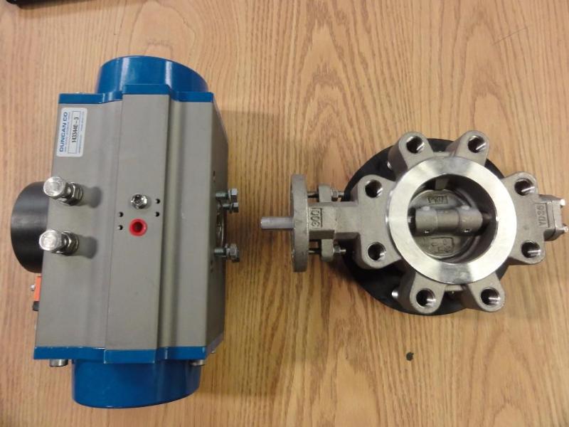 lot 471 image: (2) NEW ABZ Actuator and Butterfly Valve Asse...