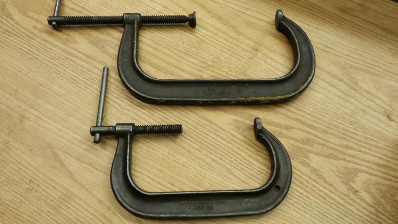 lot 99 image: (2) Armstrong C-Clamps, No 408 8" and No...