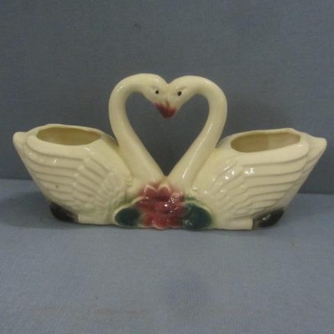 Early American Pottery Swans