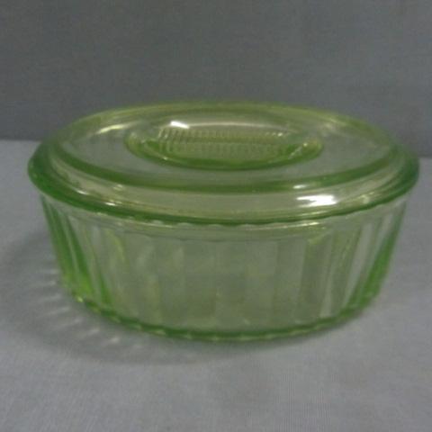 Green Depression Frig Dish