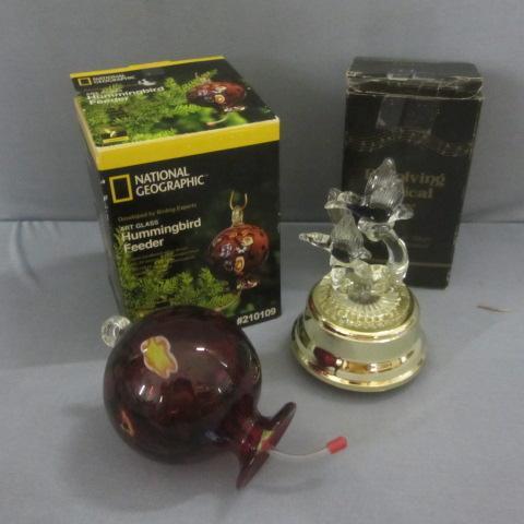 Hummingbird Feeder, Duck Music Box
