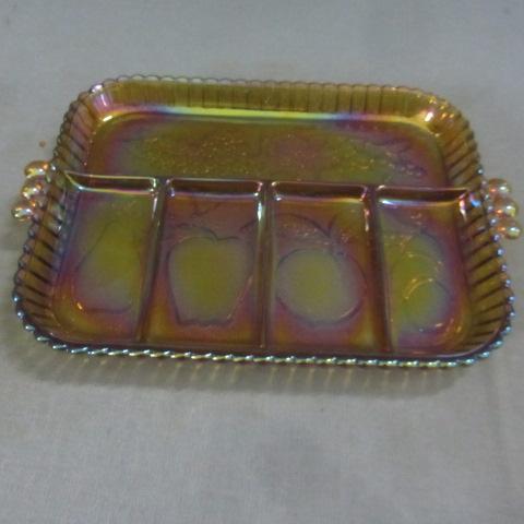 Carnival Glass Divided tray