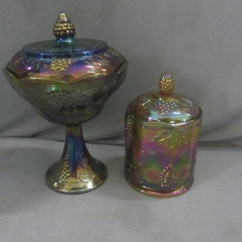 Carnival Glass Candy & Humidor