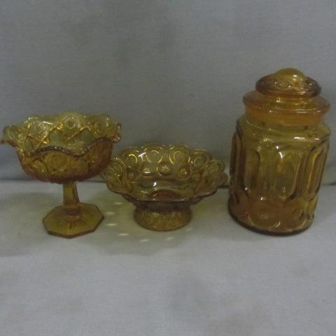 Amber Pedestal Dishes