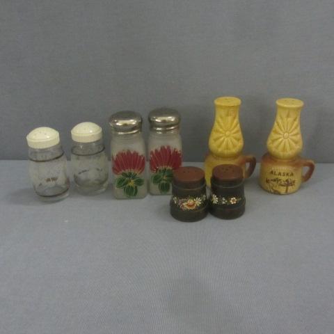Glass, Wood Salt & Pepper