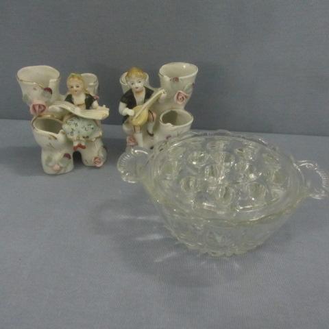 Flower Bowl, Bud Vases