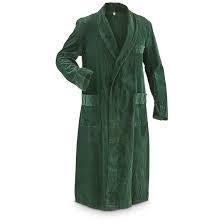 Dutch Military Surplus Corduroy Bathrobe, Used