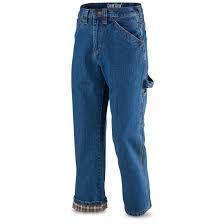 Guide Gear Mens Flannel-Lined Carpenter Jeans
