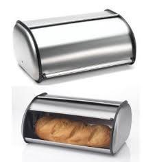 Imperial Home Brushed Stainless Steel Bread Box