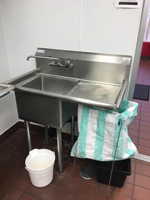 lot 295 image: NSF sink 23.5&quotx39&quotx46" model T...