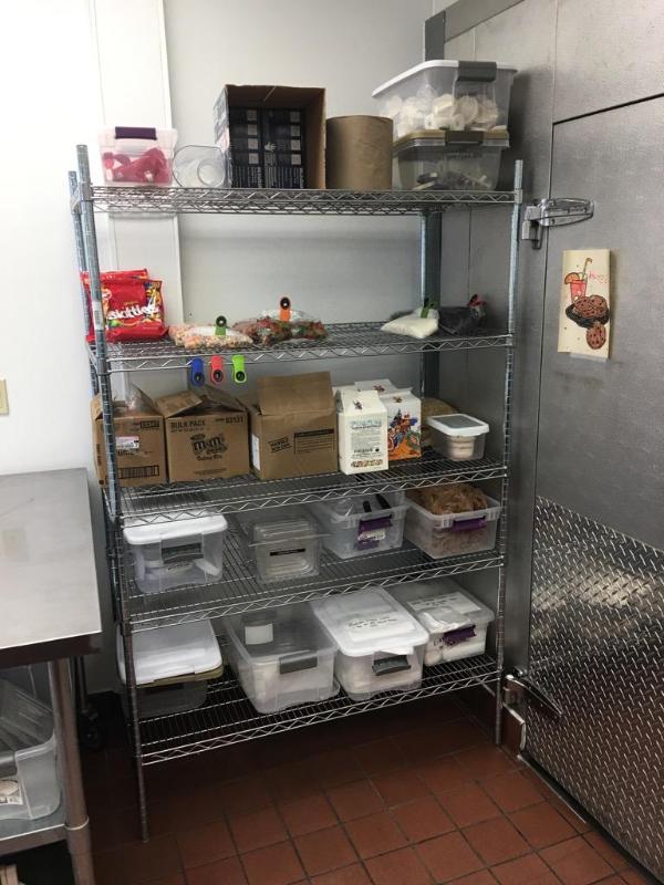 lot 297 image: NSF metal shelving 5 shelves contents not inc...