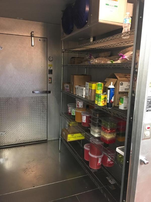 lot 299 image: Next Day Gourmet NSF metal shelving (contents...