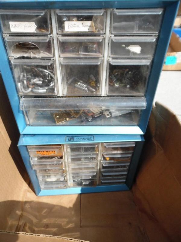 Storage bins and hardware