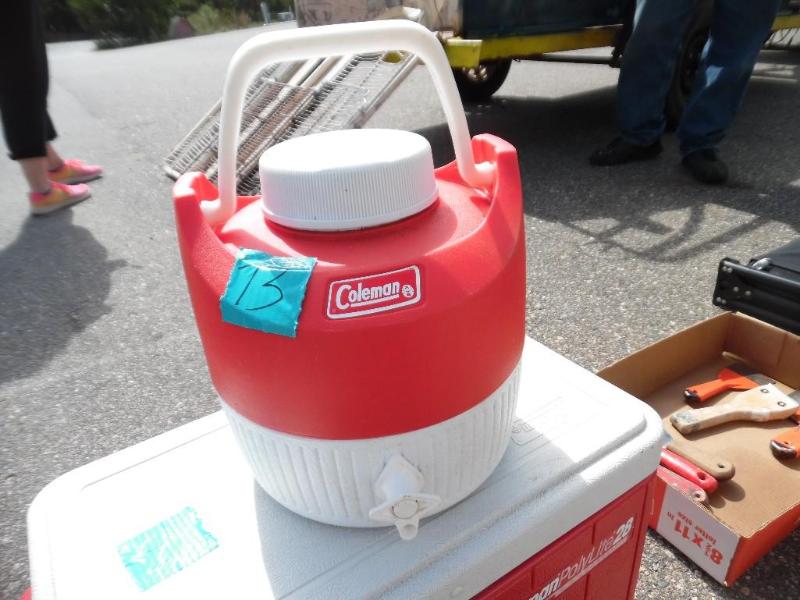 Coleman cooler and jug