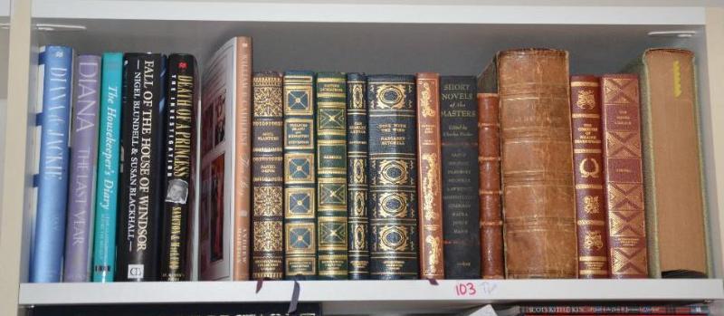lot 103 image: Shelf of books - vintage Godeys Ladys Book ...