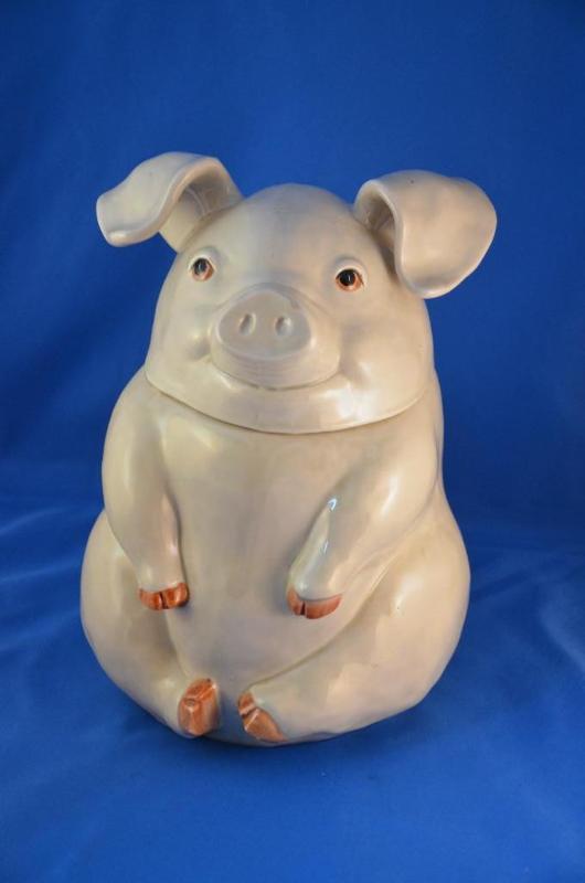 lot 113 image: Fitz & Floyd Pig cookie jar 11" tall...
