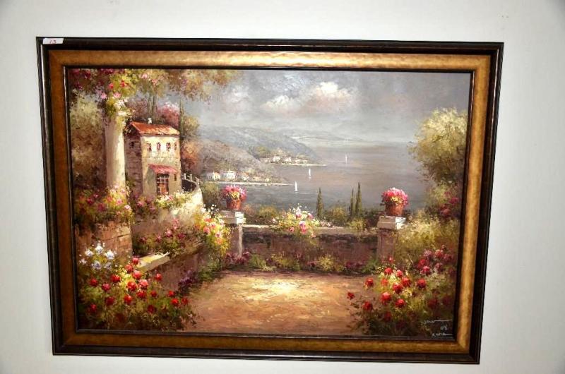 lot 13 image: Beautiful Framed original oil painting by Nou...