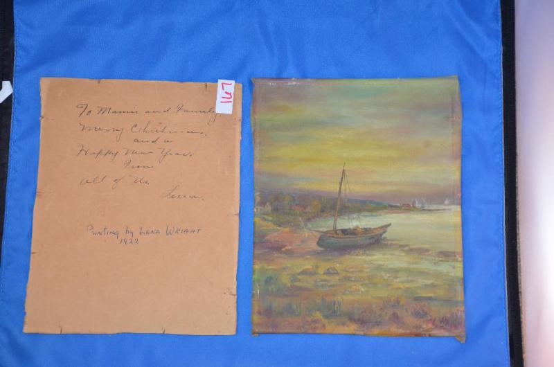 lot 167 image: Original painting by Lena Wright 1922  1...