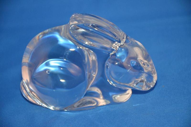 lot 179 image: Val St. Lambert Crystal glass rabbit 2" ...