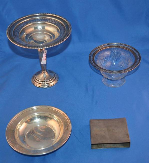 lot 187 image: Columbia   Sterling silver candle stand ...