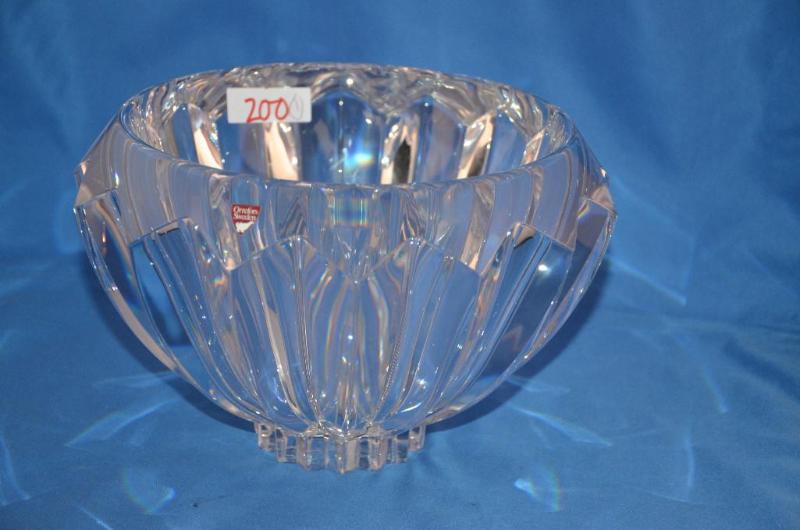 lot 200 image: Orrefors Sweden Heavy Lead Crystal Bowl 8&quo...
