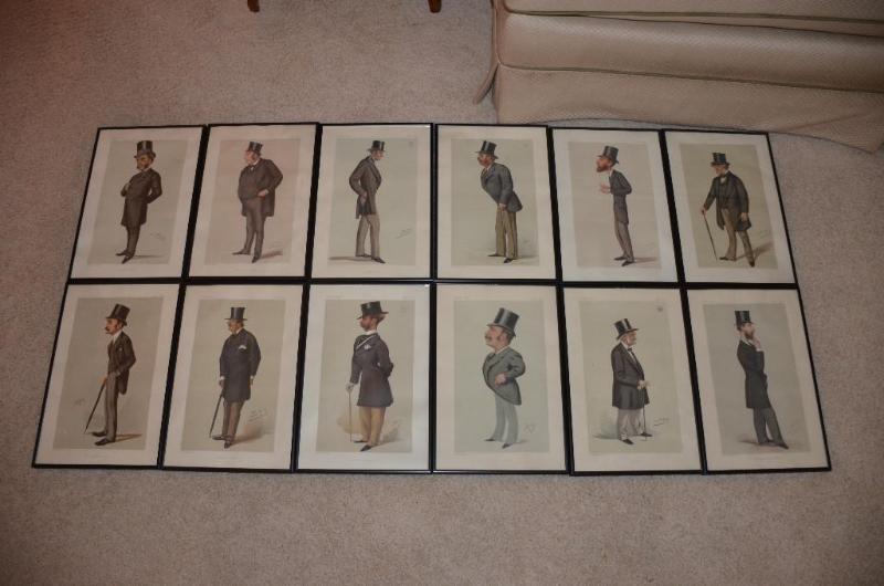 lot 221 image: Set of 12 prints of Statesmen with informatio...