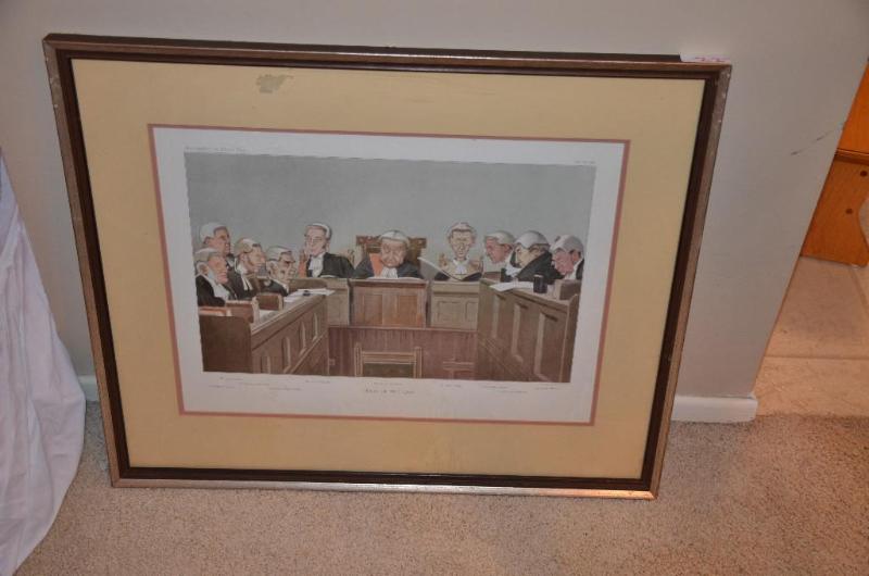 lot 227 image: &quotHeads of the Law" print 28x24"...