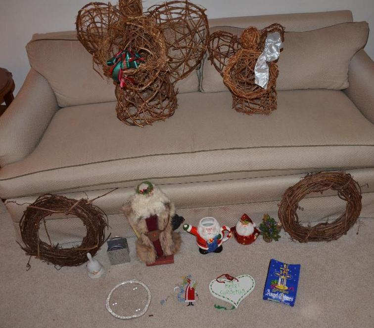 lot 242 image: Wicker cane angel 26" tall. cane angel 1...