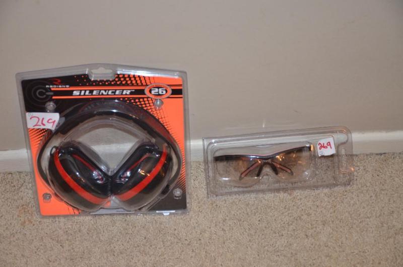 lot 269 image: Noise reducing ear muffs & safety glasses...