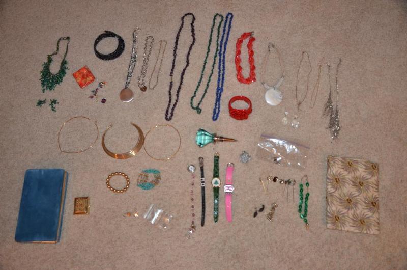lot 270 image: Jewelry, - 4 watches Geneva, necklaces, earri...
