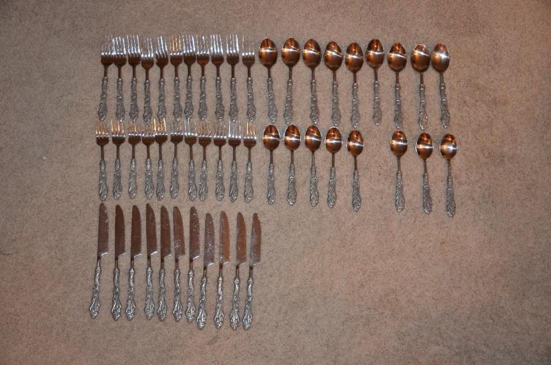 lot 272 image: Vintage Flatware set with unique handles...