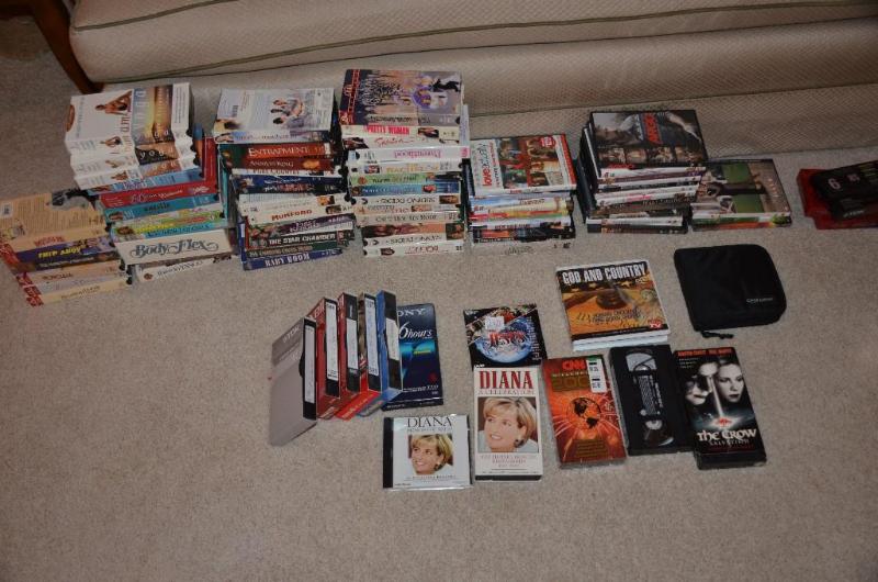 lot 280 image: DVD movies and VHS movies and vhs recorded tv...