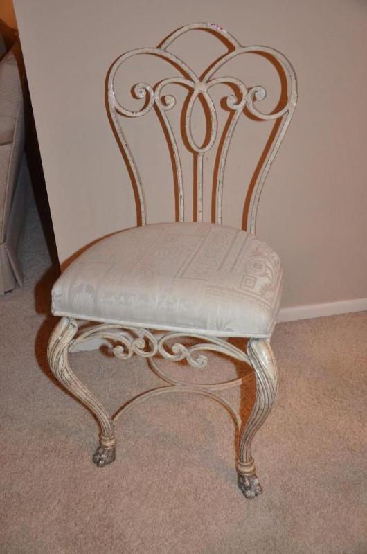 lot 292 image: Wrought iron chair...