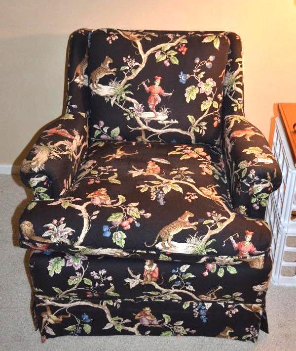 lot 36 image: Decorative Accent chair 29" deep X 31&qu...