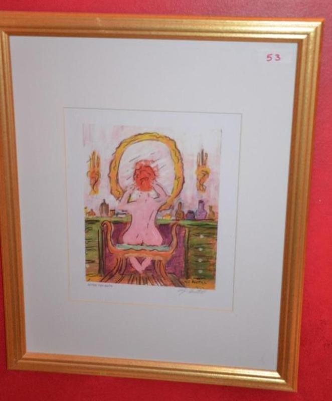 lot 53 image: Signed &quotAfter Bath" by WJ Nuettel&n...