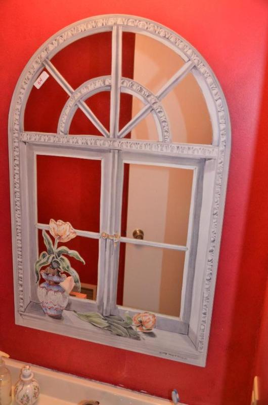 lot 54 image: Framed mirror 23x34"....