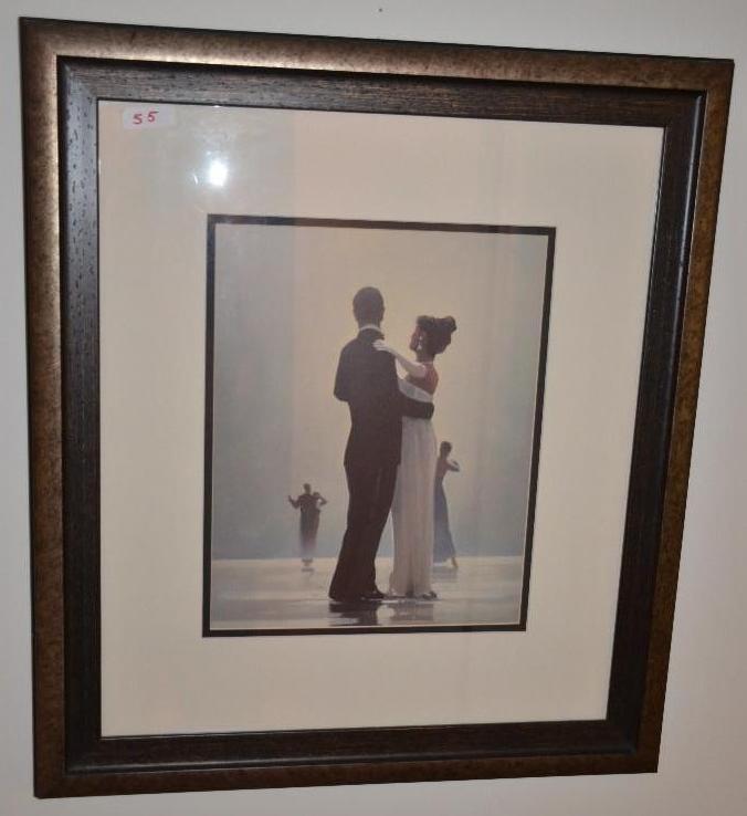 lot 55 image: Framed print 24x28"...