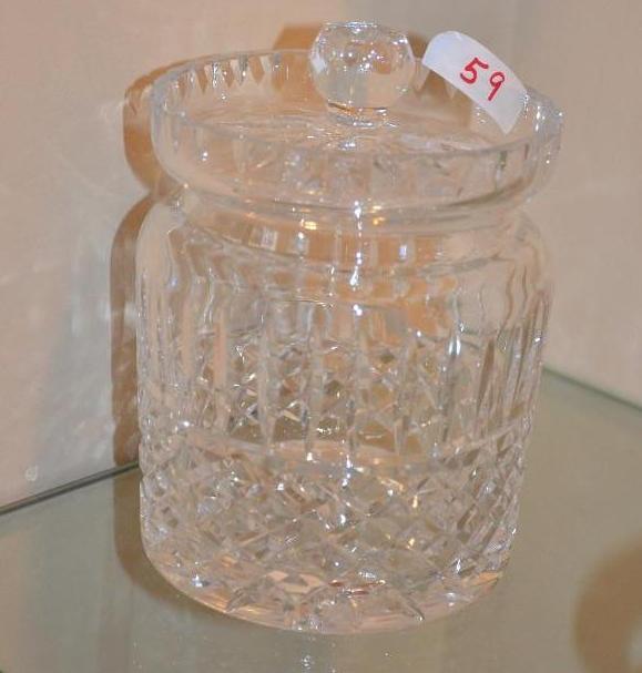 lot 59 image: Beautiful Crystal&nbspLidded Canister...