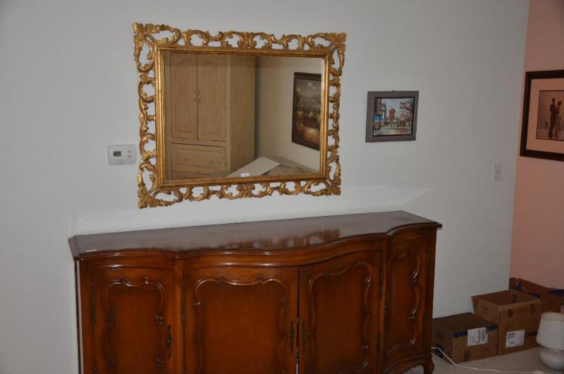 lot 63 image: Framed mirror 47x37"...