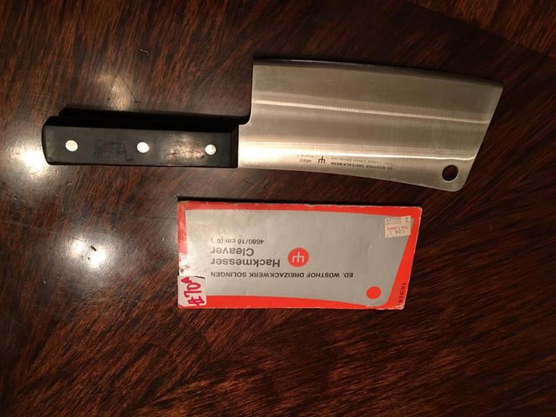 lot 70A image: Hackmesser cleaver 6", made in Germany T...