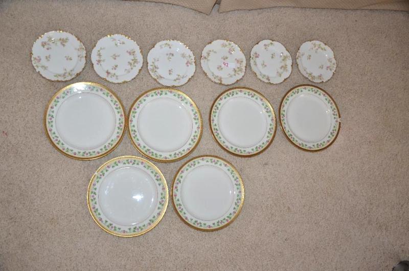 lot 92 image: China plates - Limoges France Perkin Hammer C...