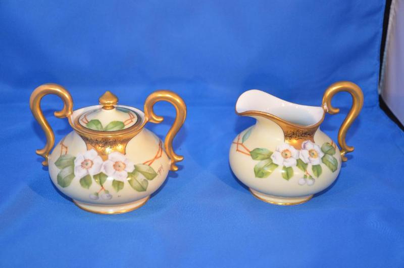 lot 96 image: Sugar  cream set Limoges France...