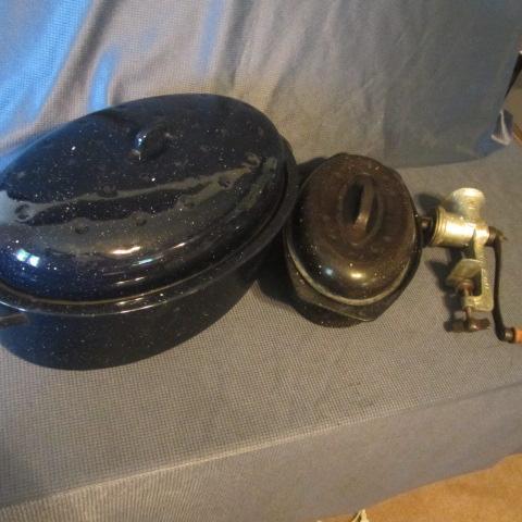 lot 117 image: Large Enamel Roasters