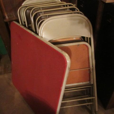 lot 144 image: Card Table & Chairs