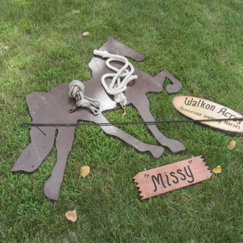 lot 35 image: Walking Horse Sign, Lead Ropes